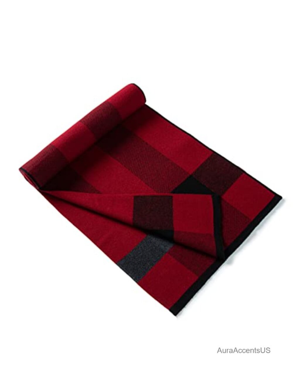 Merino Wool Scarf Men Tartan Lightweight Winter Long Scarves Gift
